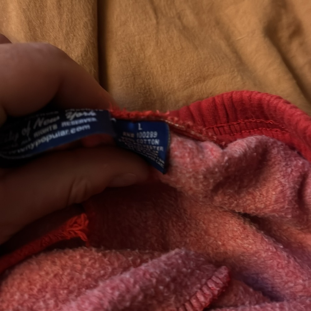 BFDNY Red Sweatpants with Elastic Waistband - Picture 3 of 4